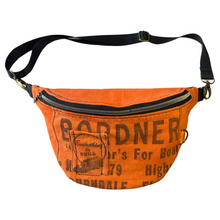 Load image into Gallery viewer, Brown Ticking Canvas Fanny Pack
