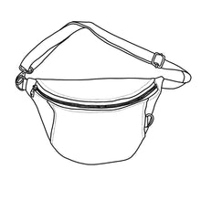 Load image into Gallery viewer, Brown Ticking Canvas Fanny Pack
